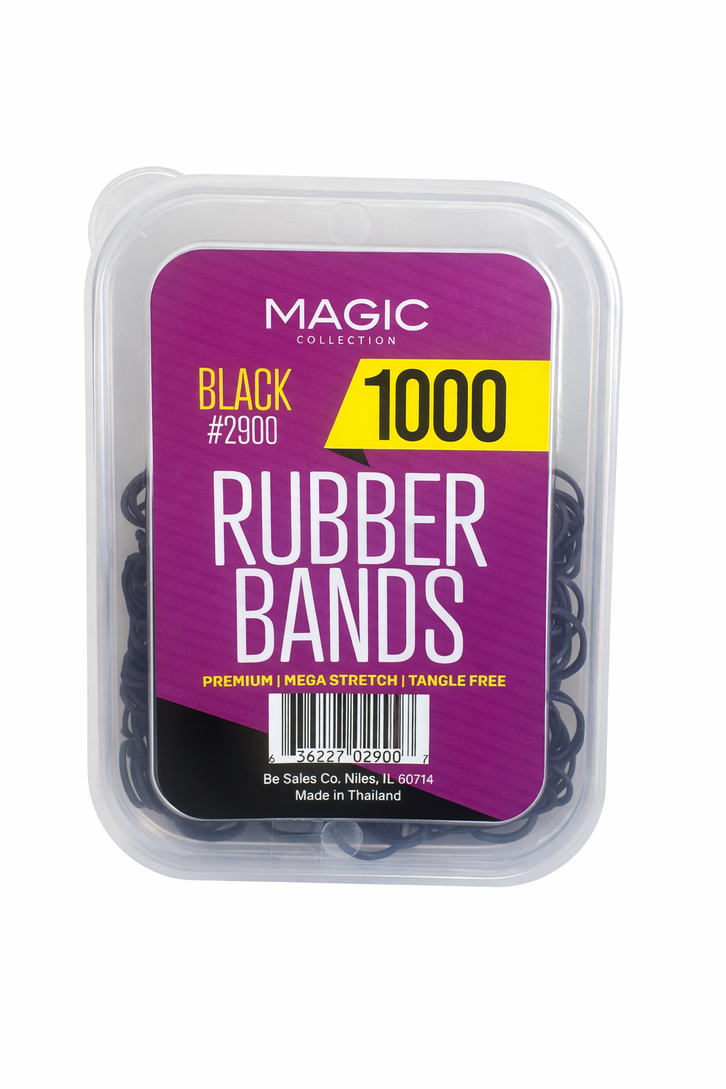 Black Rubber Bands 1K Count