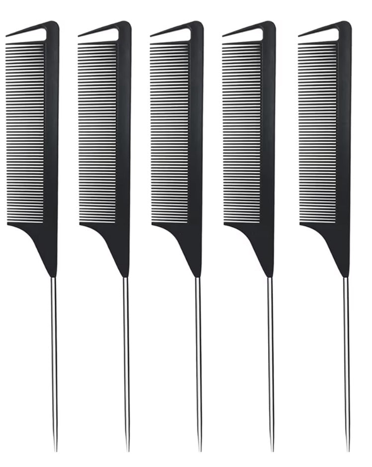 Precision Parting Comb — Black 5 Pack